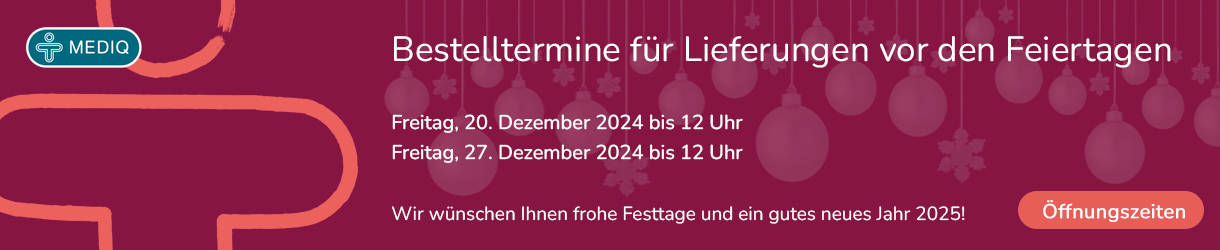 Bestelltermine für Lieferungen vor den Feiertagen