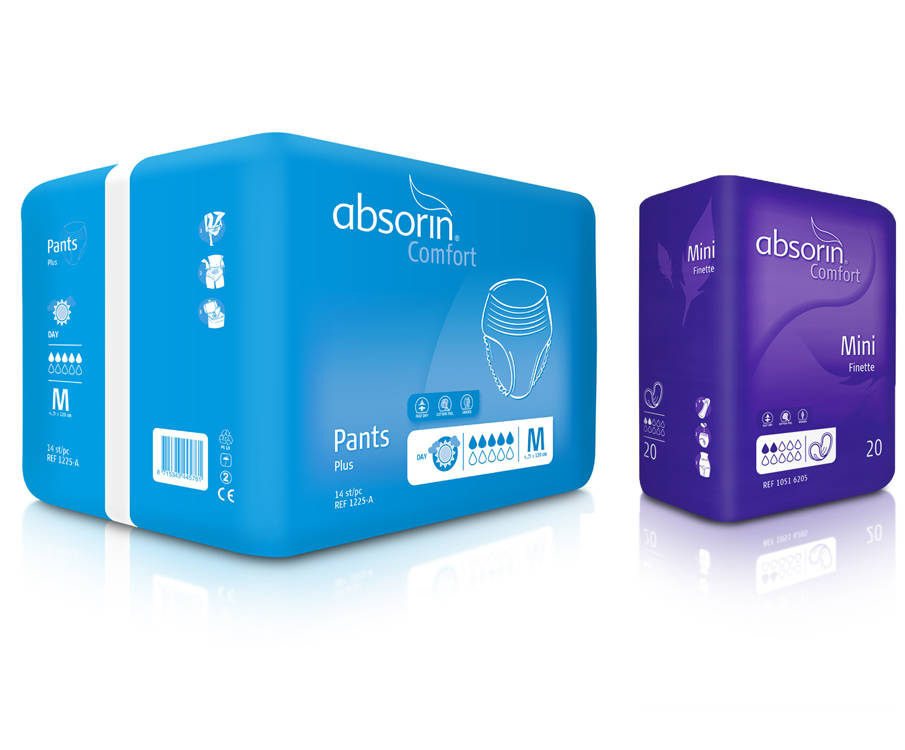 Produits d'incontinence Absorin - Absorin Pants et Absorin Finette
